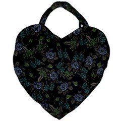 Moody Flora Giant Heart Shaped Tote by BubbSnugg