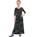 Moody Flora Kids  Quarter Sleeve Maxi Dress View1