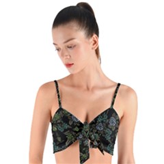 Moody Flora Woven Tie Front Bralet