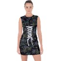 Moody Flora Lace Up Front Bodycon Dress View1