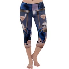 Death Capri Yoga Leggings by Blueketchupshop