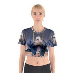 Death Cotton Crop Top by Blueketchupshop