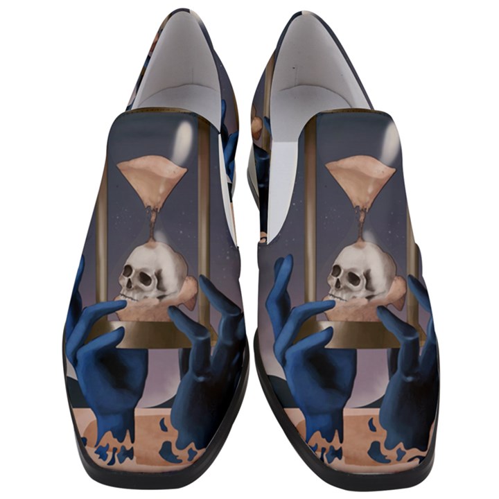 Death Women Slip On Heel Loafers