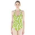 Kiwi pattern Halter Swimsuit View1