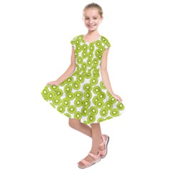 Kiwi Pattern Kids  Short Sleeve Dress by Valentinaart