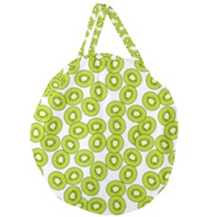 Kiwi Pattern Giant Round Zipper Tote by Valentinaart