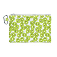 Kiwi Pattern Canvas Cosmetic Bag (large) by Valentinaart