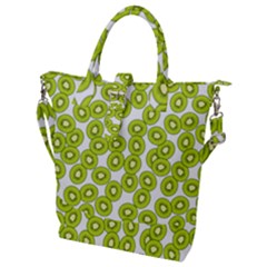 Kiwi Pattern Buckle Top Tote Bag by Valentinaart