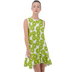 Kiwi Pattern Frill Swing Dress by Valentinaart