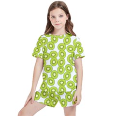 Kiwi Pattern Kids  Tee And Sports Shorts Set