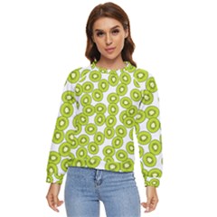 Kiwi Pattern Women s Long Sleeve Raglan Tee