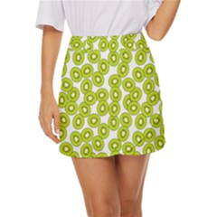 Kiwi Pattern Mini Front Wrap Skirt