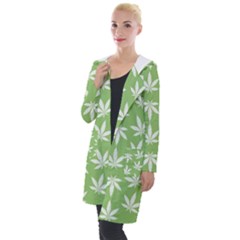 Weed Pattern Hooded Pocket Cardigan by Valentinaart