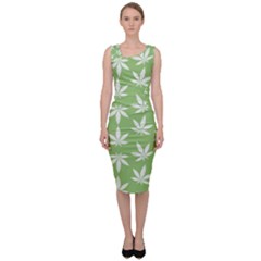 Weed Pattern Sleeveless Pencil Dress by Valentinaart