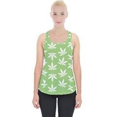 Weed Pattern Piece Up Tank Top by Valentinaart