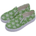 Weed Pattern Kids  Canvas Slip Ons View2