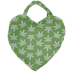 Weed Pattern Giant Heart Shaped Tote by Valentinaart