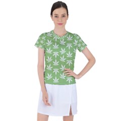 Weed Pattern Women s Sports Top by Valentinaart