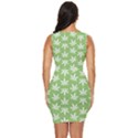 Weed Pattern Draped Bodycon Dress View4