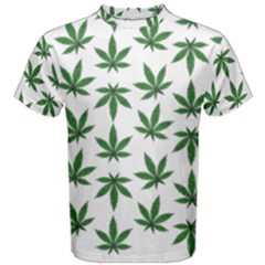 Weed Pattern Men s Cotton Tee by Valentinaart