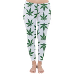 Weed Pattern Classic Winter Leggings by Valentinaart