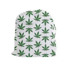 Weed Pattern Drawstring Pouch (xl) by Valentinaart