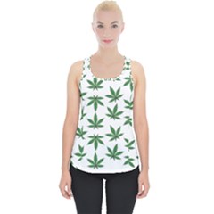 Weed Pattern Piece Up Tank Top by Valentinaart