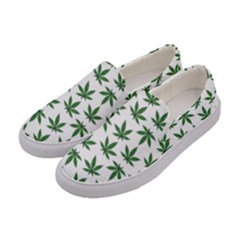 Weed Pattern Women s Canvas Slip Ons by Valentinaart