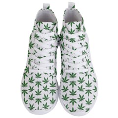 Weed Pattern Men s Lightweight High Top Sneakers by Valentinaart