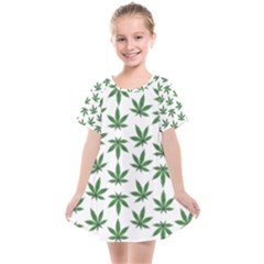 Weed Pattern Kids  Smock Dress by Valentinaart