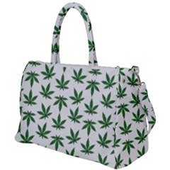 Weed Pattern Duffel Travel Bag by Valentinaart