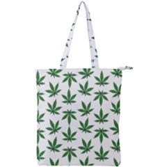 Weed Pattern Double Zip Up Tote Bag by Valentinaart