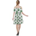 Weed Pattern Cut Out Shoulders Chiffon Dress View2