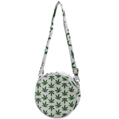 Weed Pattern Crossbody Circle Bag by Valentinaart