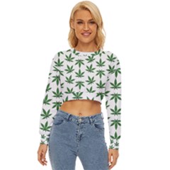 Weed Pattern Lightweight Long Sleeve Sweatshirt