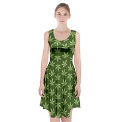 Weed Pattern Racerback Midi Dress by Valentinaart