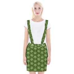 Weed Pattern Braces Suspender Skirt by Valentinaart