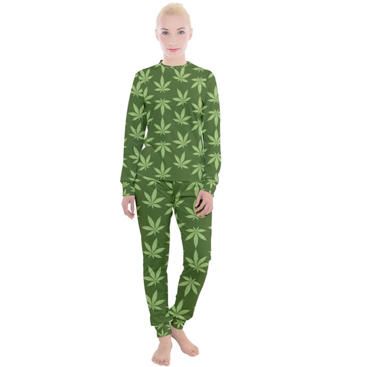 Weed Pattern Women s Lounge Set