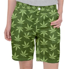 Weed Pattern Pocket Shorts by Valentinaart