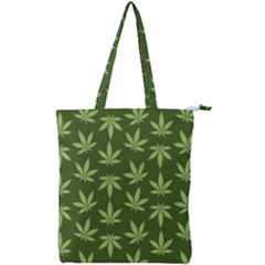 Weed Pattern Double Zip Up Tote Bag by Valentinaart