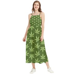 Weed Pattern Boho Sleeveless Summer Dress by Valentinaart