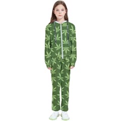 Weed Pattern Kids  Tracksuit by Valentinaart