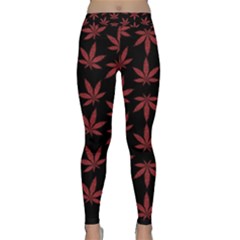 Weed Pattern Classic Yoga Leggings by Valentinaart