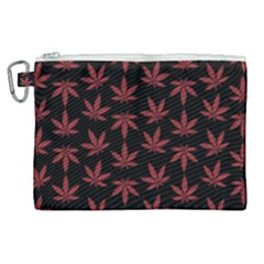 Weed Pattern Canvas Cosmetic Bag (xl) by Valentinaart