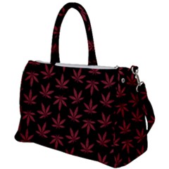 Weed Pattern Duffel Travel Bag by Valentinaart