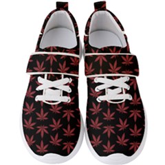 Weed Pattern Men s Velcro Strap Shoes by Valentinaart