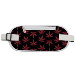 Weed Pattern Rounded Waist Pouch by Valentinaart