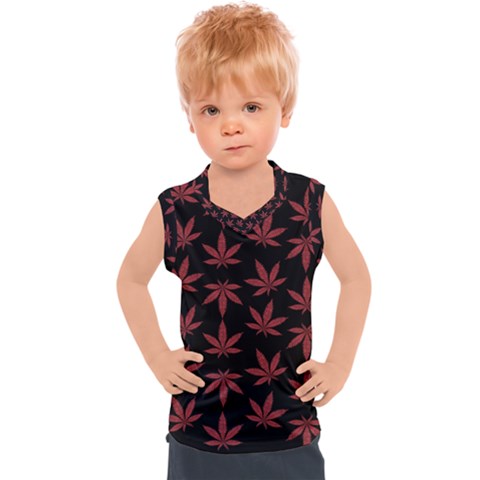 Weed Pattern Kids  Sport Tank Top by Valentinaart