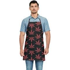 Weed Pattern Kitchen Apron by Valentinaart