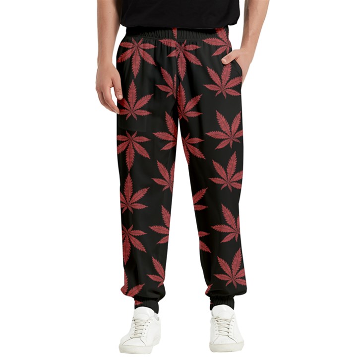 Weed Pattern Men s Elastic Waist Pants